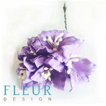 Цветы Лилии фиолетовые, размер цветка 3,75 см, 5 шт / упаковка FD3031185