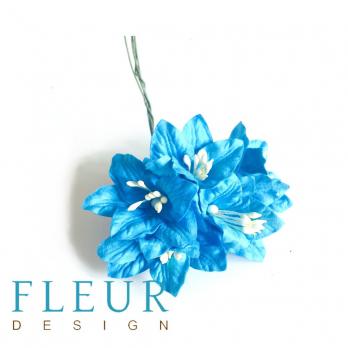 Цветы Лилии синие, размер цветка 3,75 см, 5 шт / упаковка FD3031266