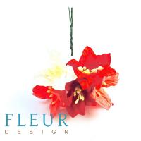 Цветы Лилии микс красно-розовых оттенков, размер цветка 3,75 см, 5 шт / упаковка FD3031078
