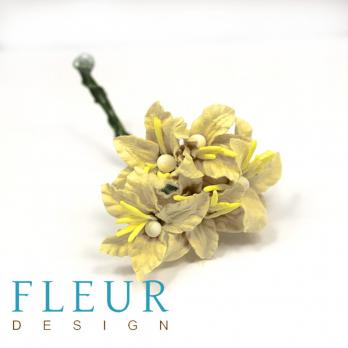 Мини-Лилии кремовые, размер цветка 2,5 см, 5 шт/упаковка FD3113147 