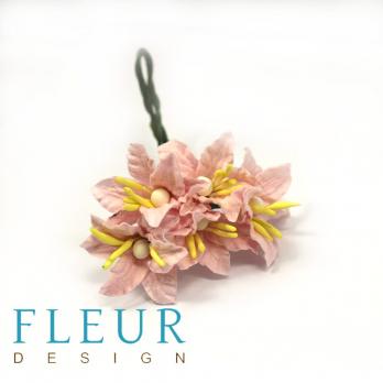 Мини-Лилии светло-розовые, размер цветка 2,5 см, 5 шт/упаковка FD3113002  