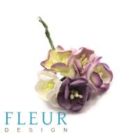 Цветочки вишни микс Сиреневых оттенков, размер цветка 2,5 см, 5 шт/упаковка FD3083601
