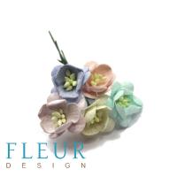 Цветочки вишни микс Пастельных оттенков, размер цветка 2,5 см, 5 шт/упаковка FD3083426