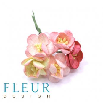 Цветочки вишни микс Розовых оттенков, размер цветка 2,5 см, 5 шт/упаковка FD3083000