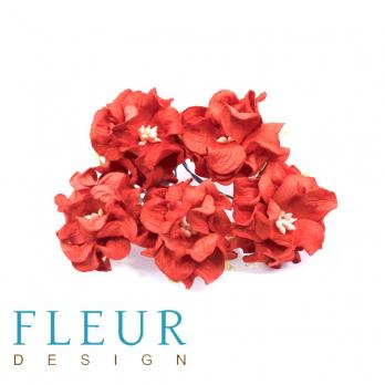 Цветы Гардении Красные, размер цветка 4 см, на стебле, 5 шт/ упаковка FD3093101
