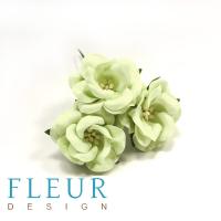 Цветы Дикие Розы светло-зеленые, размер цветка 4,5 см, 3 шт/упаковка FD3123161