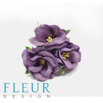Цветы Дикие Розы фиолетовые, размер цветка 4,5 см, 3 шт/упаковка FD3123185  