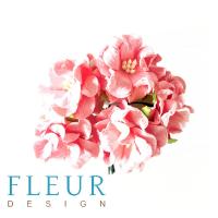 Цветы Гардении Нежно-Розовые, размер цветка 4 см, на стебле, 5 шт/ упаковка FD3093105