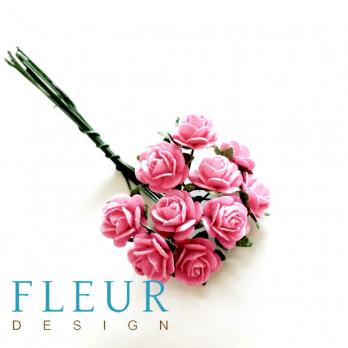 Мини-розочки Розовые, размер цветка 1 см, 10 шт/упаковка FD3072003