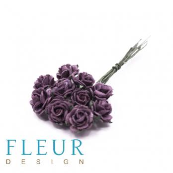 Мини-розочки Фиолетовые, размер цветка 1 см, 10 шт/упаковка FD3072182 