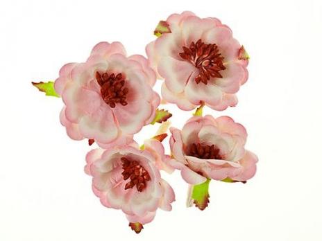 Цветы Магнолии бело-розовые, 4 шт/упаковка SCB290601