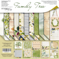 SM5600011 Н-р двуст. бумаги 30х30см от Scrapmir Family Tree 11шт