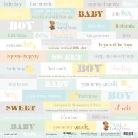 SM3400005 Лист бумаги 30*30 см Scrapmir Inscriptions Smile Baby