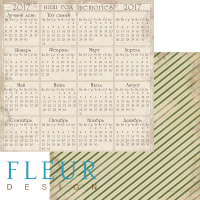 FD1003111 Лист бумаги 30*30 см Календарь Новогодняя ночь
