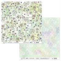 PSR 180904-6 Лист бумаги 30*30 см Цветочный атлас. Полевые цветы