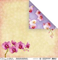 PSW 637 Лист бумаги 30*30 см Орхидеи