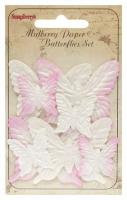 Набор бабочек, 8 шт Оттенки белого и розового SCB300704