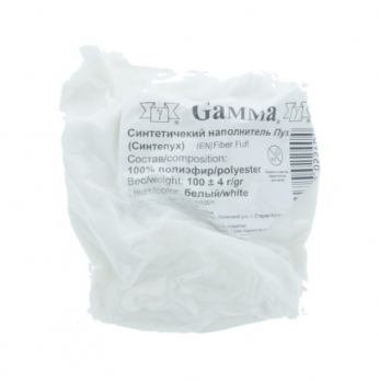"Gamma" Синтепух (синтетический наполнитель) 100%полиэфир 100г  белый