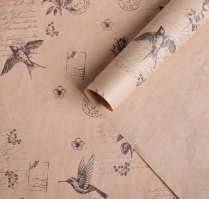 Бумага упаковочная крафтовая «Шебби», 70×100см  1 лист