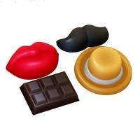 Форма для мыла ДЕКОР (усы, губы, шляпа, шоколадка)