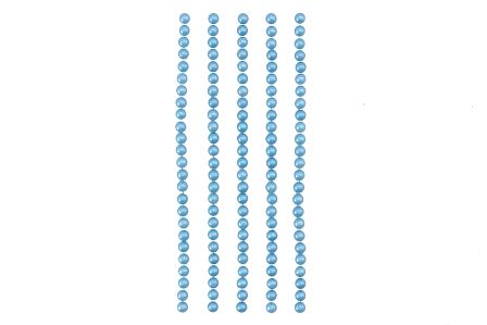 SCB25020526    Полужемчужинки клеевые 4мм синие, 125шт