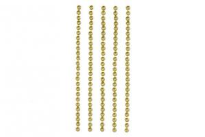 SCB25020559 Полужемчужинки клеевые 4мм золотые, 125шт