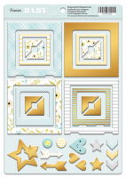 Рамки из чипборда с фольгированием (золото) для скрапбукинга 30шт Smile Baby от Scrapmir SM3400022