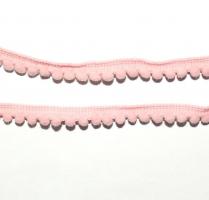 Лента декоративная Помпоны B55741 винтажный розовый 1 метр