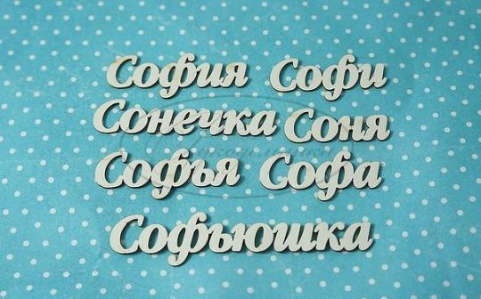 ИМ-С-НДП-5А Набор "Софья" (а) в наборе 7 слов, длина слов от 3*1,5см, до 6,5*1,5 см