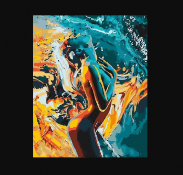 Картина по номерам ДВЕ СТИХИИ  40*50 см (холст на подрамнике, 21 цвет) Paintboy