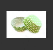 DA080207 Набор бумажных форм для кексов Горошек зеленый, диаметр дна 5 см, 50 шт