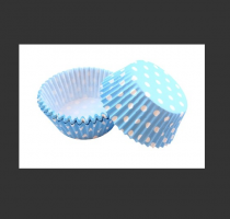 DA080203 Набор бумажных форм для кексов Горошек голубой, диаметр дна 5 см, 50 шт
