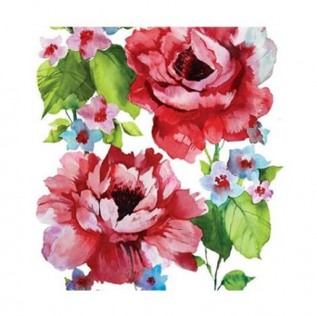 Салфетка бумажная для декупажа 33*33 см (3 слоя) Watercolor Roses   SDLX847000