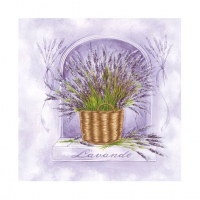 Салфетка бумажная для декупажа 33*33 см (3 слоя) Lavender Garden violet   SDLX007204