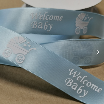 Лента декоративная WELCOME BABY 22 мм 1 метр HQ-G003