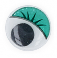 Gamma" MER-12 ГЛАЗА (глазки)круглые с бегающими зрачками цв. ЗЕЛЕНЫЙ d 12 мм 1 шт