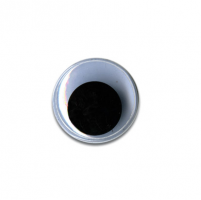 "HobbyBe" MER-15 Глаза круглые с бегающими зрачками d 15 мм черно-белые 1 шт