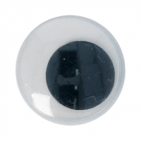 "HobbyBe" MER-24 Глаза круглые с бегающими зрачками d 24 мм черно-белые 1 шт