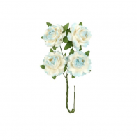 Цветы КУДРЯВОЙ РОЗЫ 4 шт сине-белые SCB291813